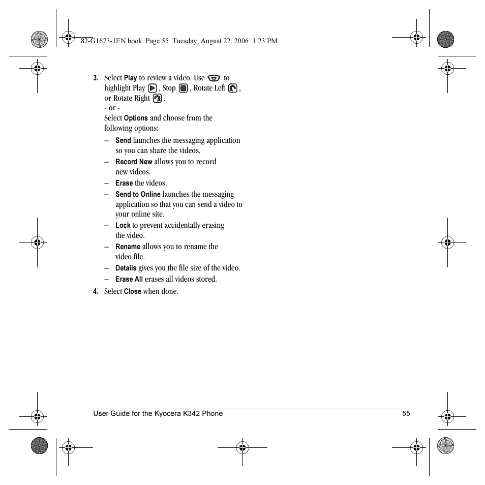 Kyocera K342 User Manual | Page 61 / 80