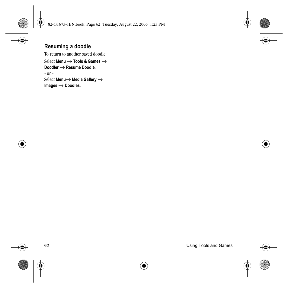 Resuming a doodle | Kyocera K342 User Manual | Page 68 / 80