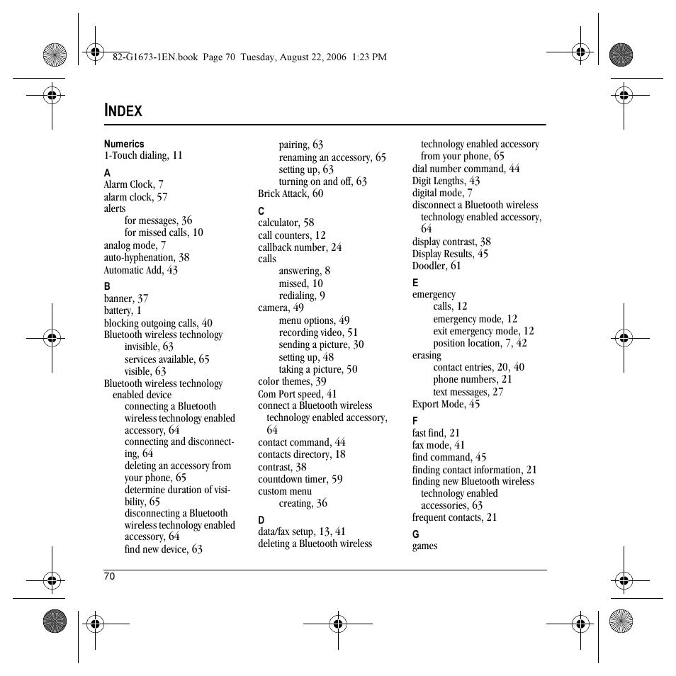 Ndex | Kyocera K342 User Manual | Page 76 / 80