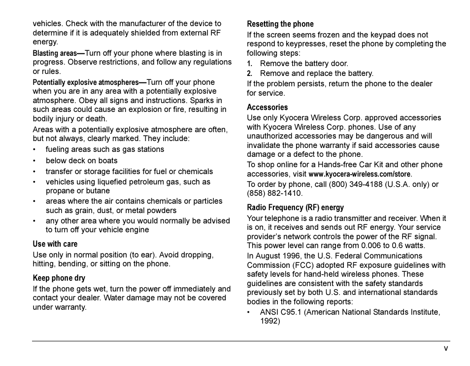 Kyocera Rave KE433 User Manual | Page 5 / 64