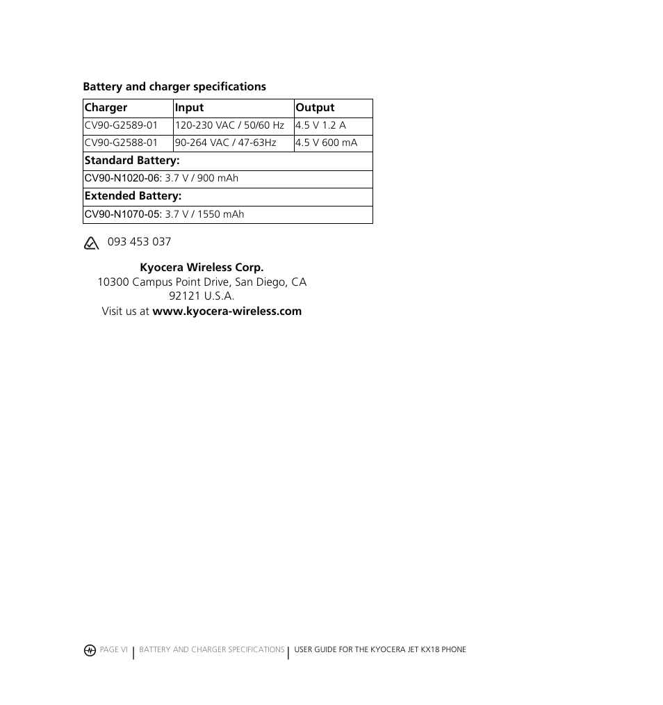 Kyocera Jet KX18 User Manual | Page 6 / 95