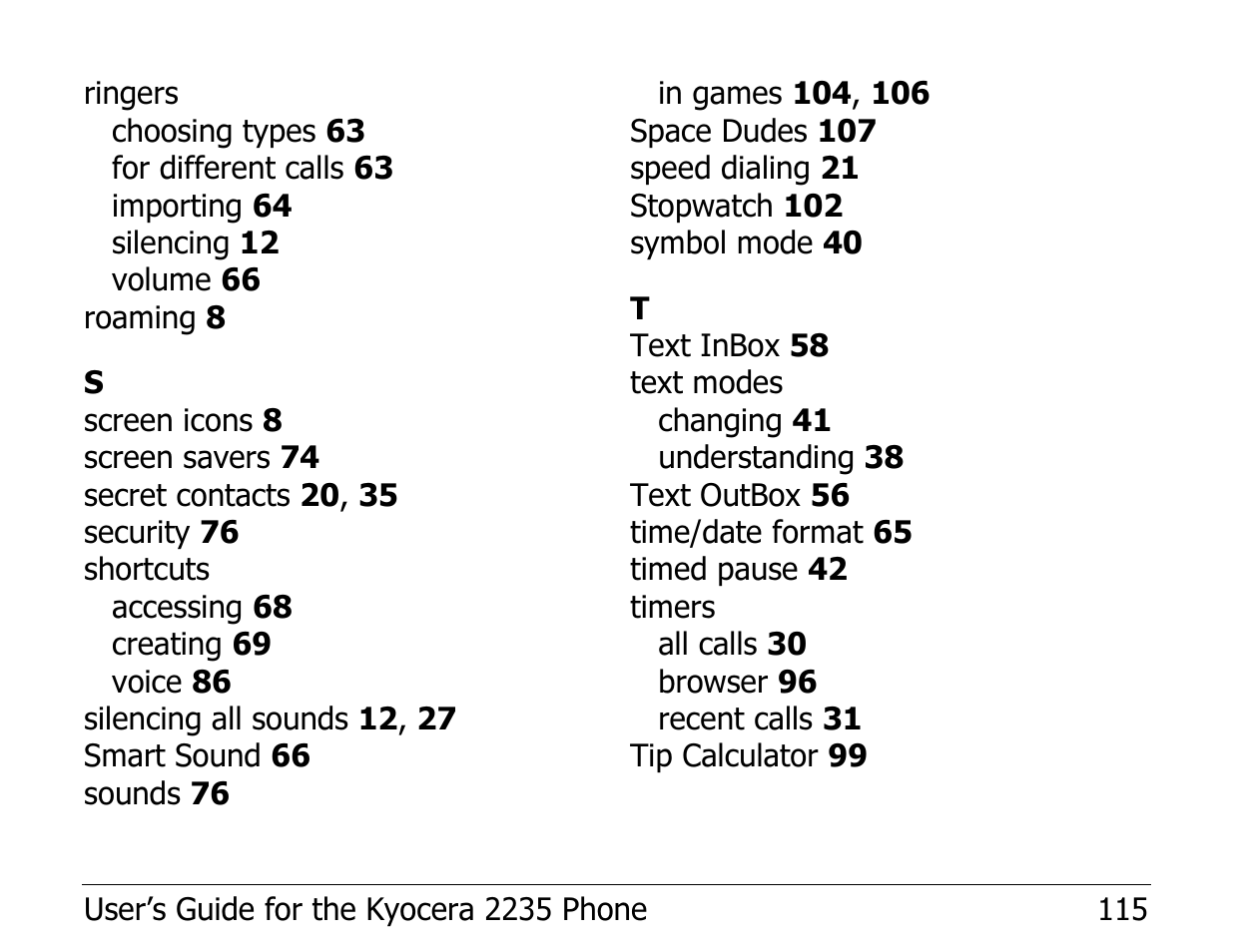 Kyocera Phone 2235 User Manual | Page 135 / 136