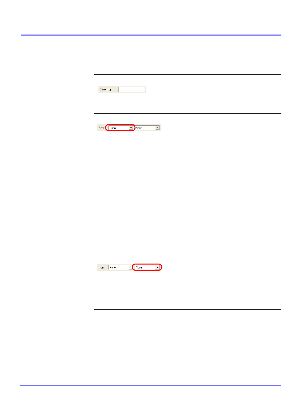 Search and filtering functions | Kyocera KM-NET User Manual | Page 38 / 64
