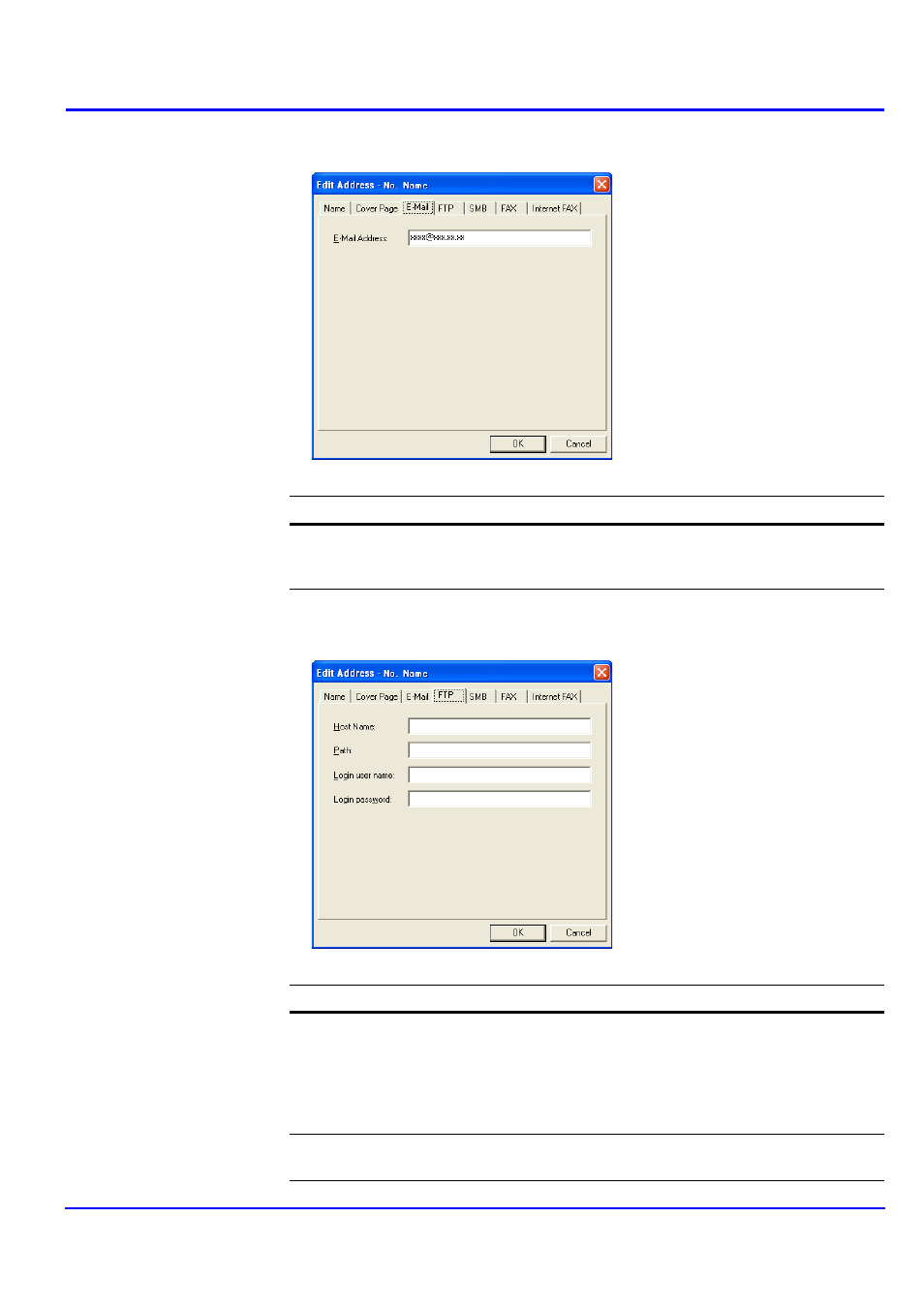 E-mail tab ftp tab | Kyocera KM-NET User Manual | Page 41 / 64
