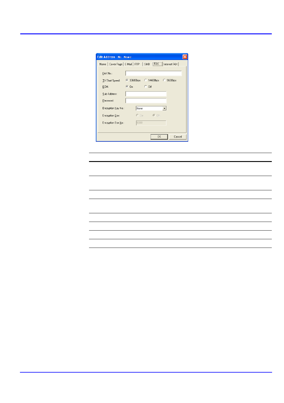 Fax tab | Kyocera KM-NET User Manual | Page 43 / 64
