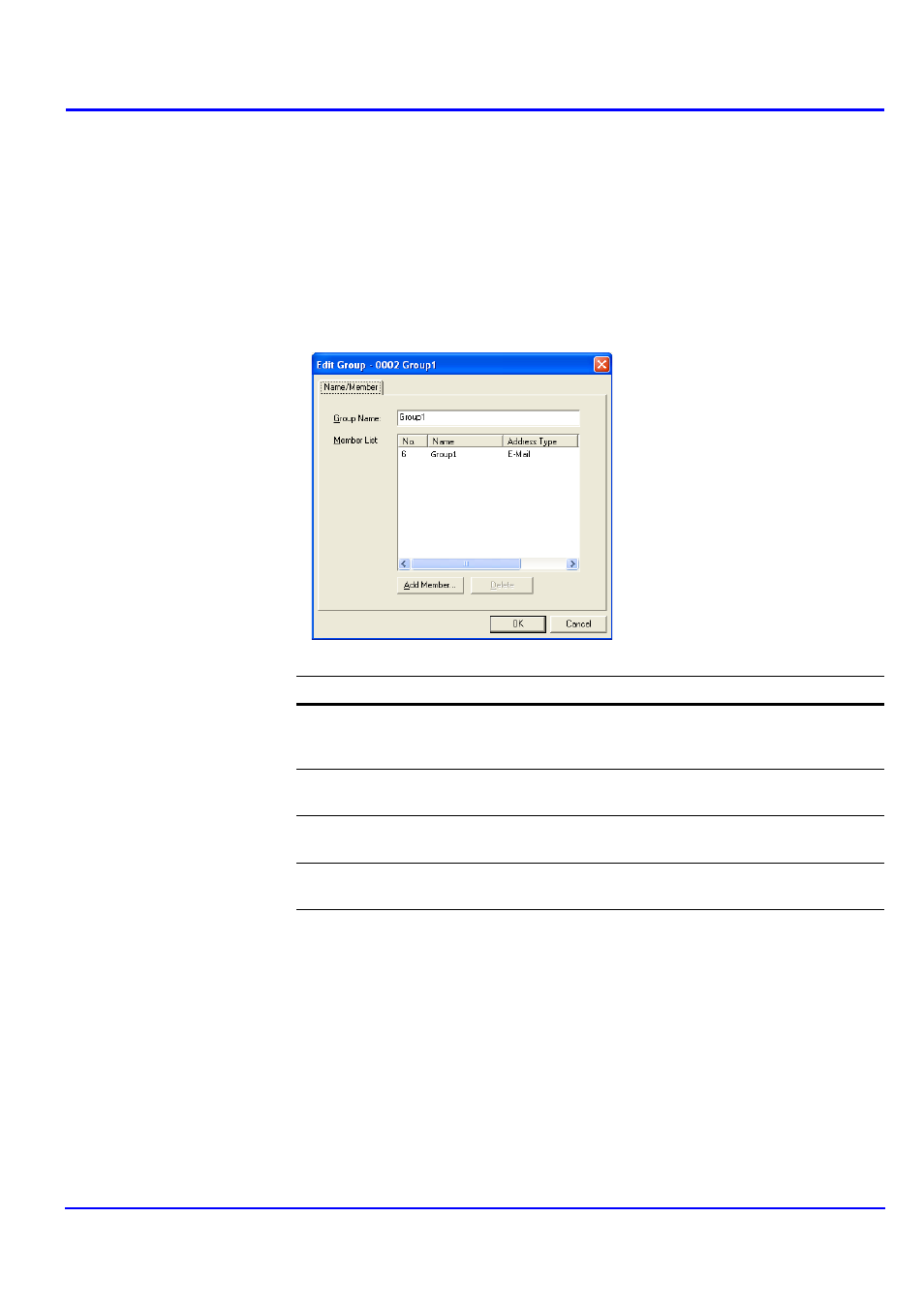 Edit group dialog box | Kyocera KM-NET User Manual | Page 45 / 64