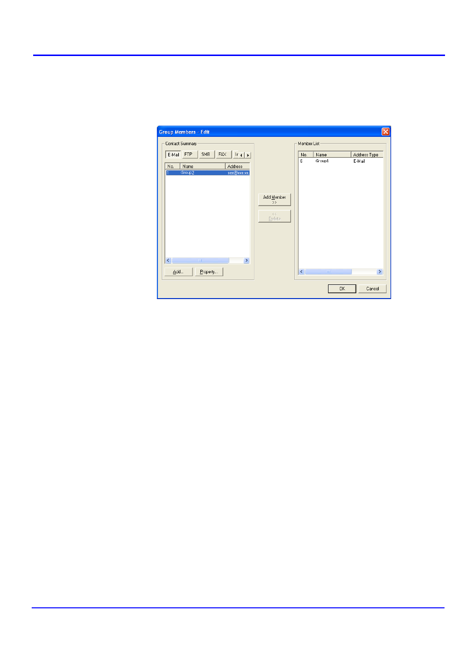 Adding members | Kyocera KM-NET User Manual | Page 46 / 64