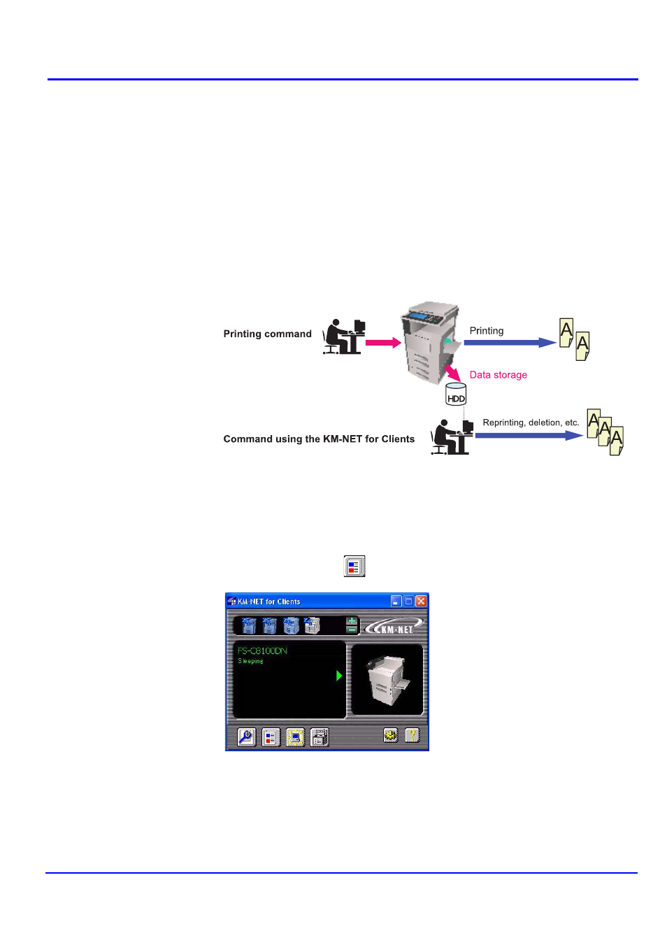 Job manager, What is job manager, Using the job manager | What is job manager? 7.2. using the job manager | Kyocera KM-NET User Manual | Page 48 / 64