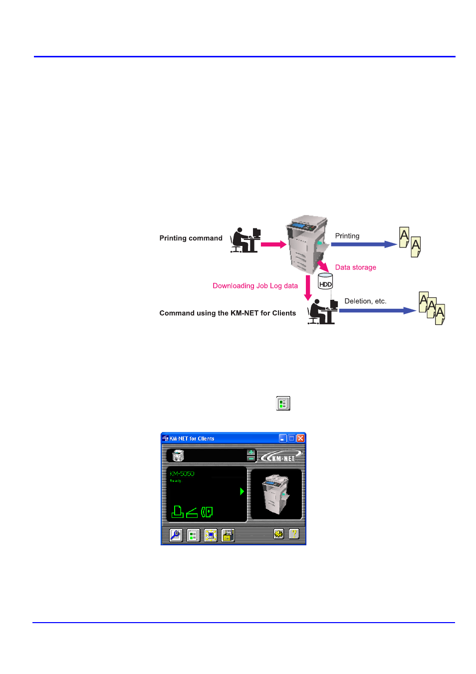 Job viewer, What is job viewer, Using the job viewer | What is job viewer? 8.2. using the job viewer | Kyocera KM-NET User Manual | Page 50 / 64