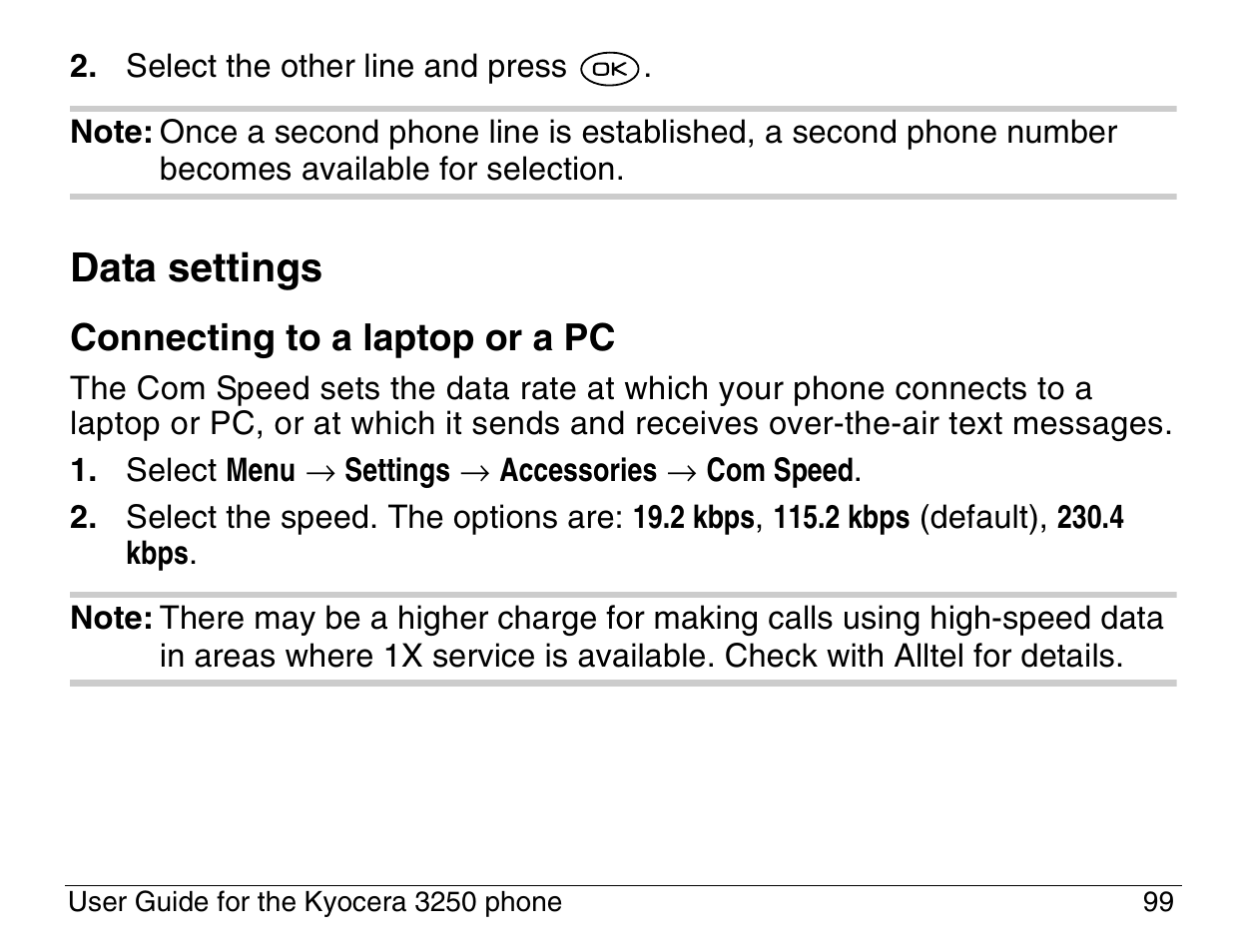 Data settings | Kyocera 3200 series User Manual | Page 117 / 155