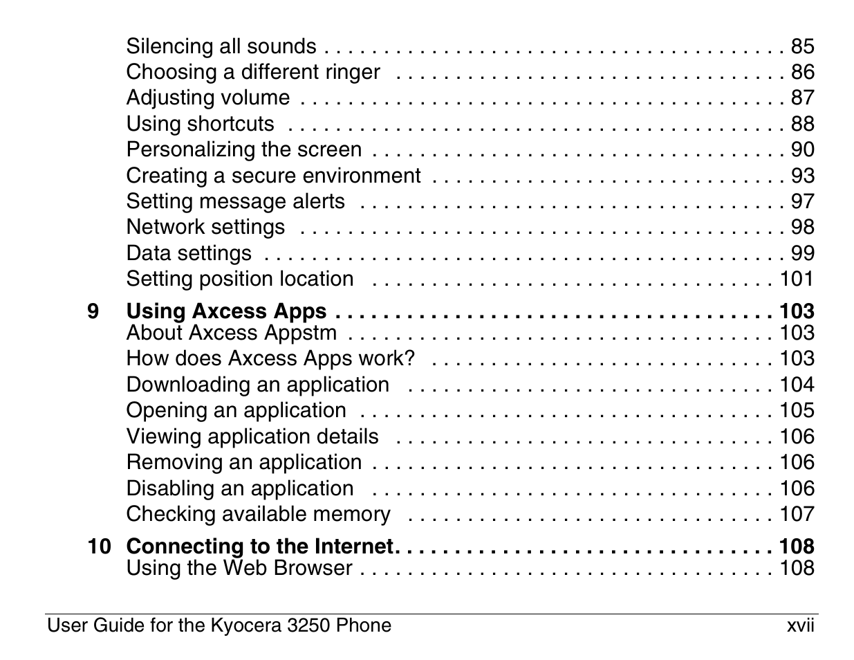 Kyocera 3200 series User Manual | Page 17 / 155