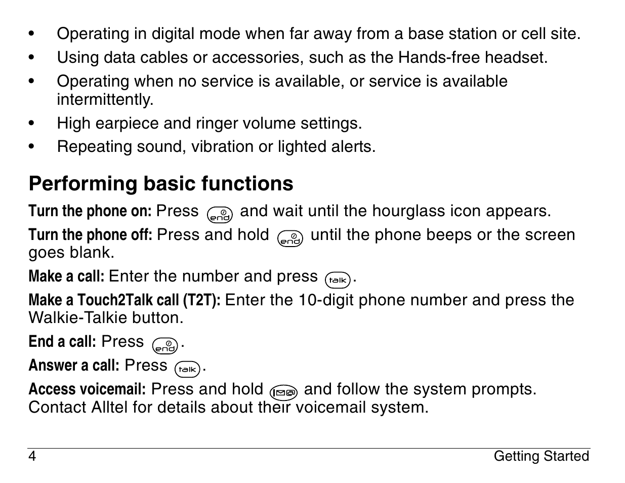 Performing basic functions | Kyocera 3200 series User Manual | Page 22 / 155