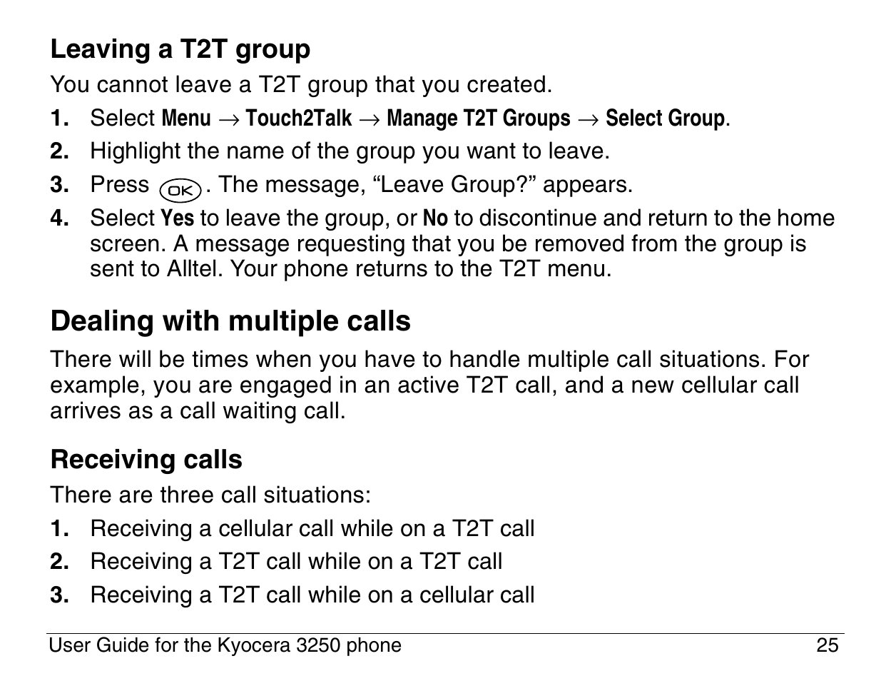 Dealing with multiple calls | Kyocera 3200 series User Manual | Page 43 / 155