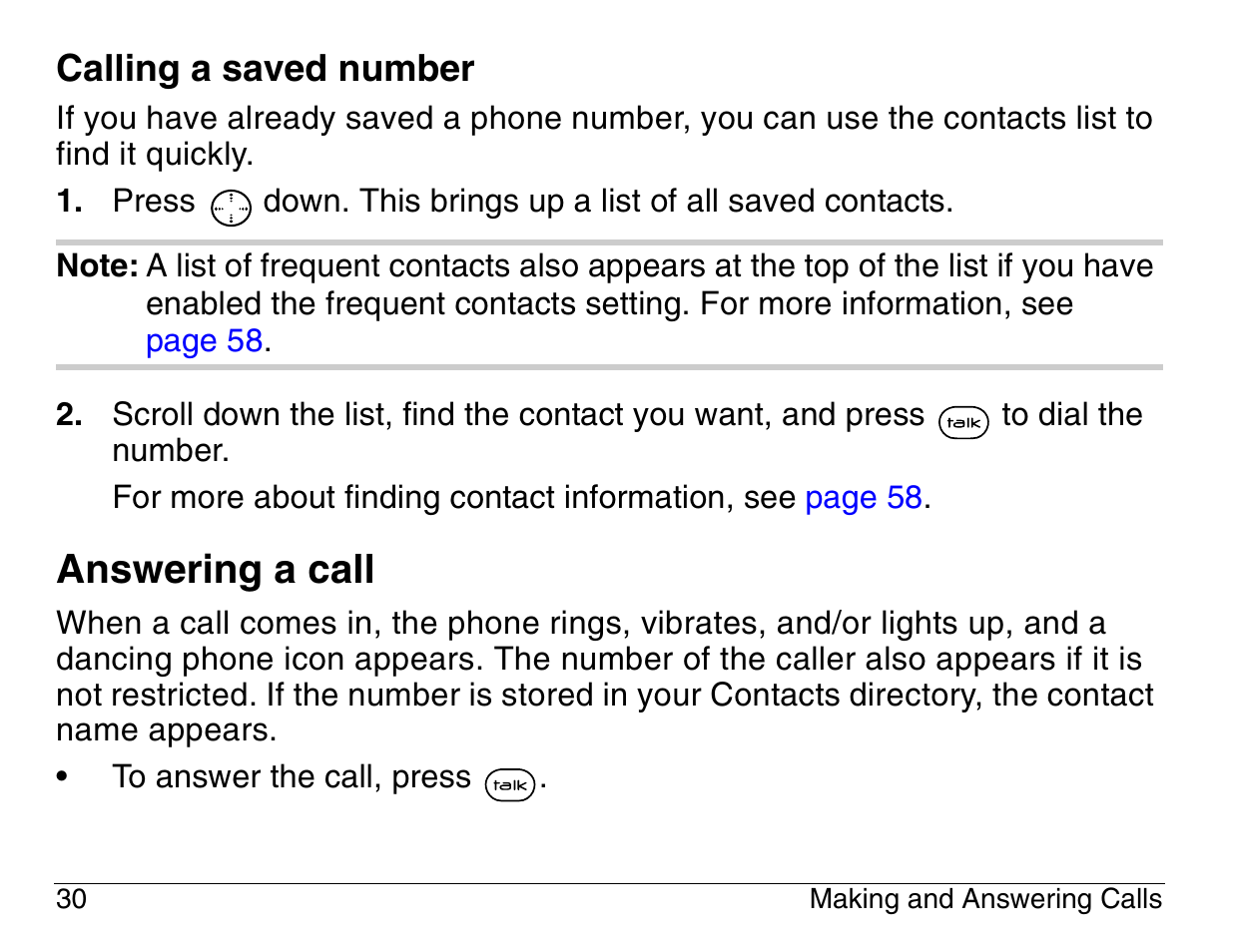 Answering a call | Kyocera 3200 series User Manual | Page 48 / 155