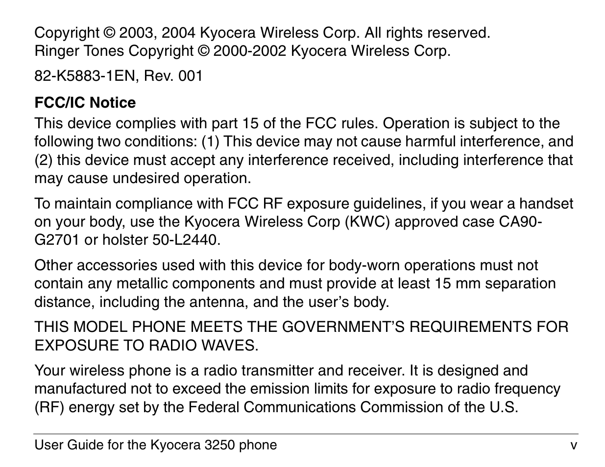 Kyocera 3200 series User Manual | Page 5 / 155