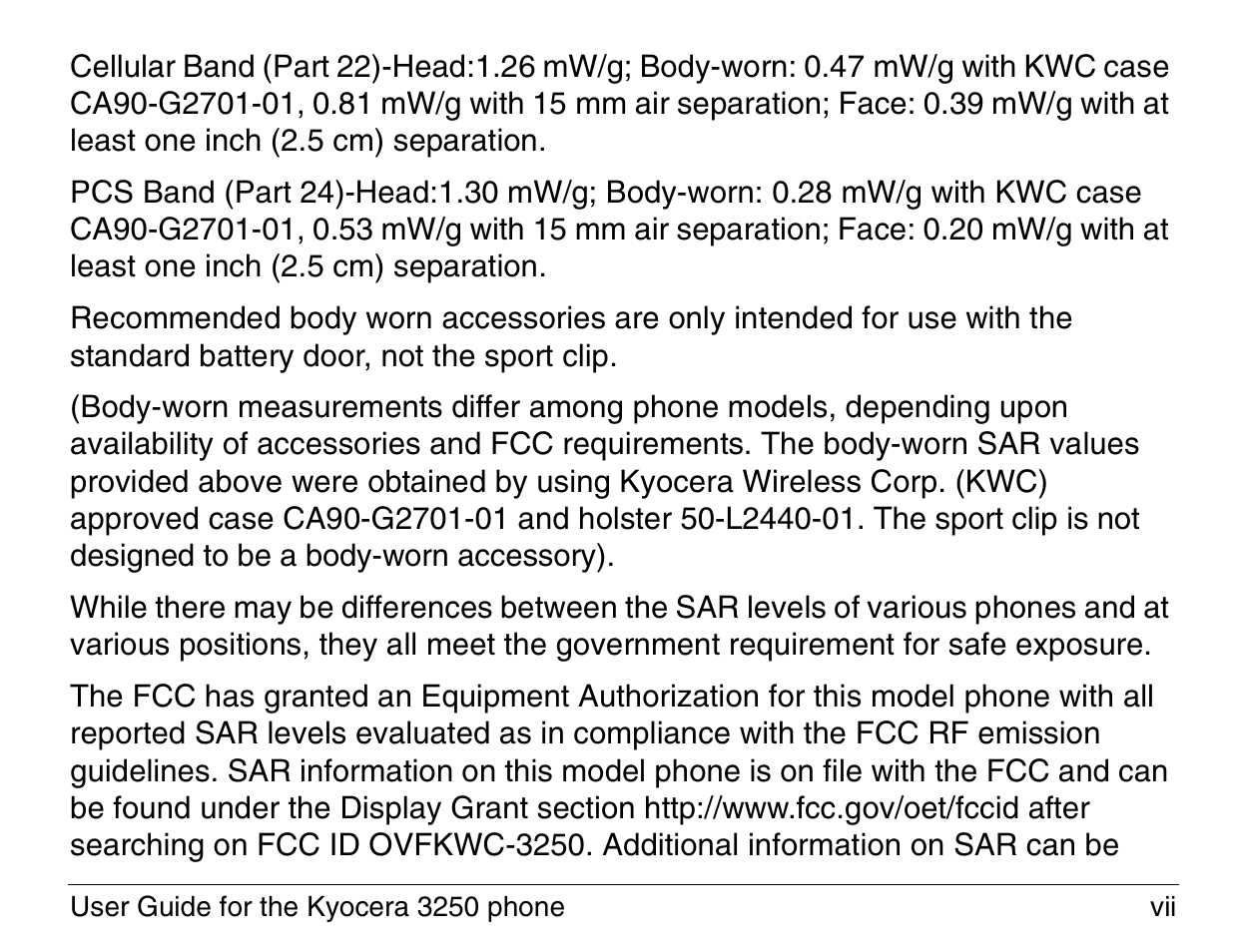 Kyocera 3200 series User Manual | Page 7 / 155