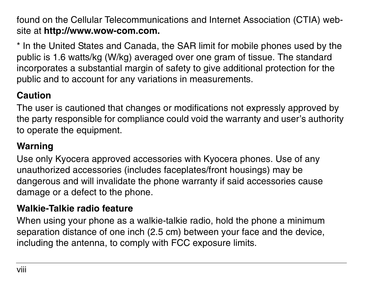 Kyocera 3200 series User Manual | Page 8 / 155