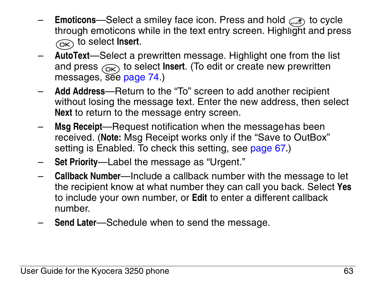 Kyocera 3200 series User Manual | Page 81 / 155