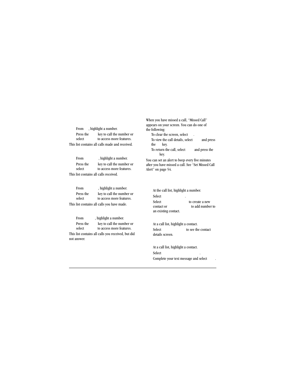 Work with call lists | Kyocera Jax S1300 User Manual | Page 20 / 68