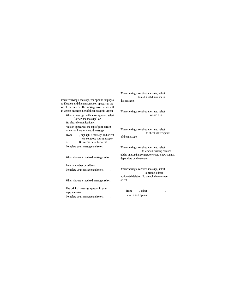 Handle received messages | Kyocera Jax S1300 User Manual | Page 27 / 68