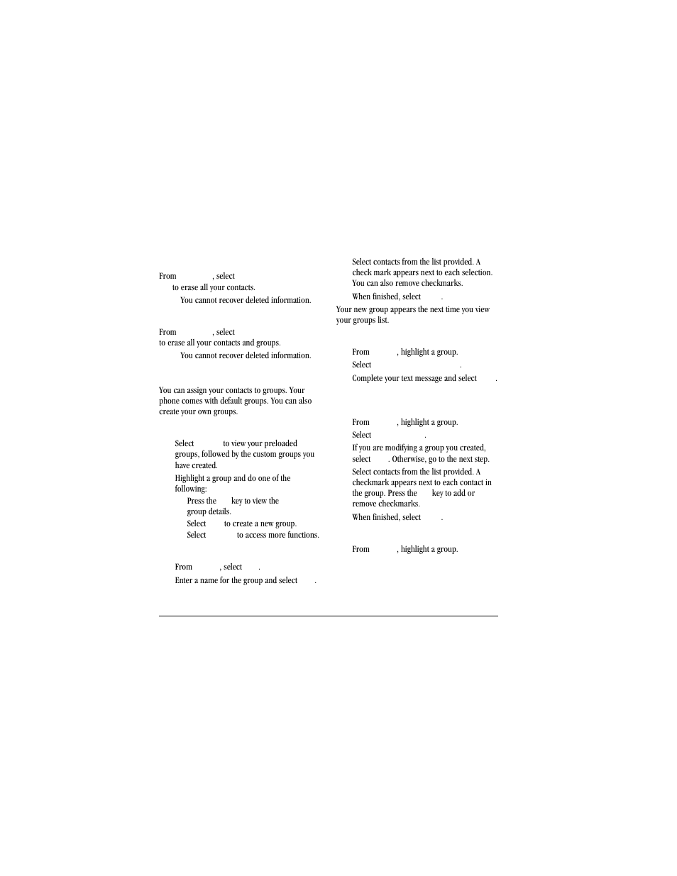 Contact groups | Kyocera Jax S1300 User Manual | Page 38 / 68