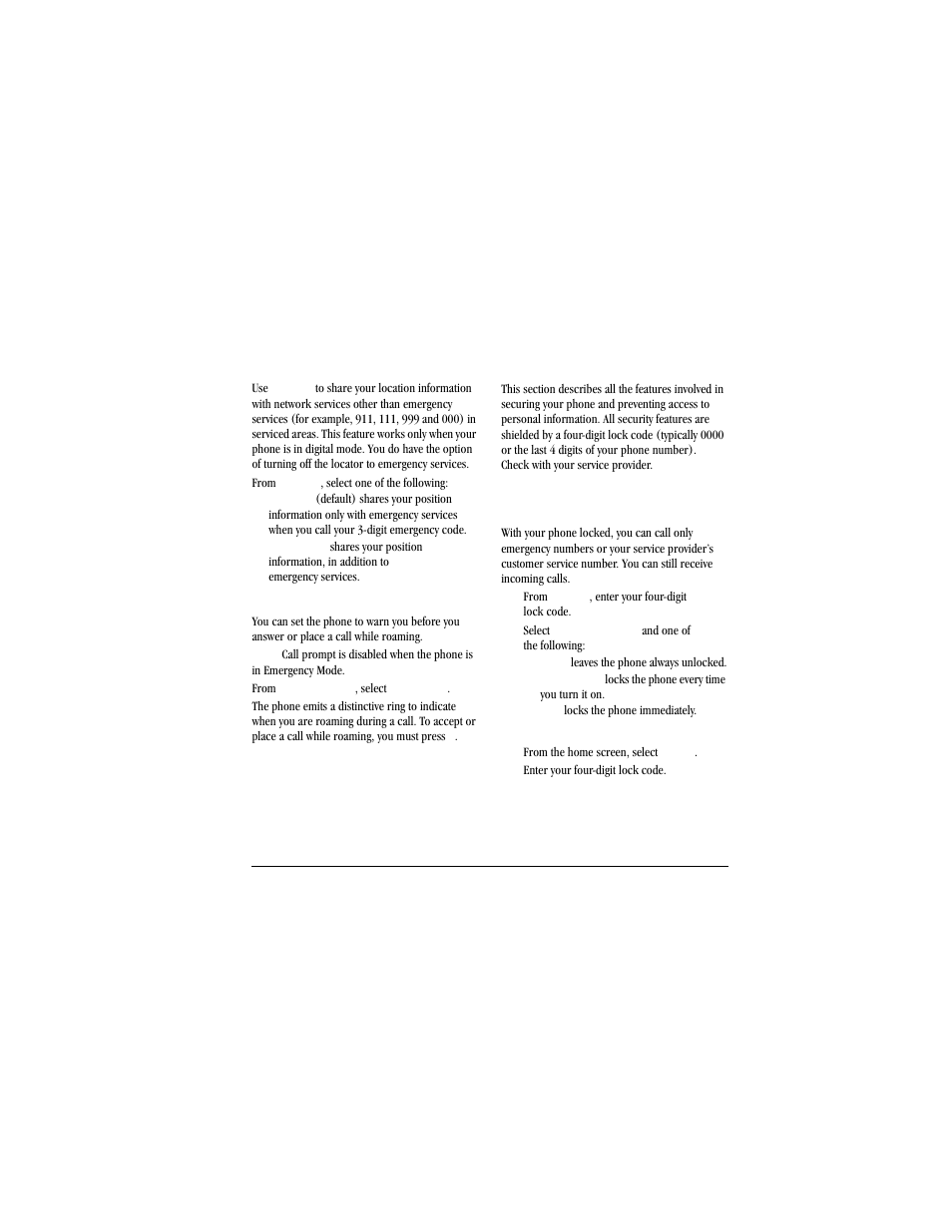 Security | Kyocera Jax S1300 User Manual | Page 59 / 68