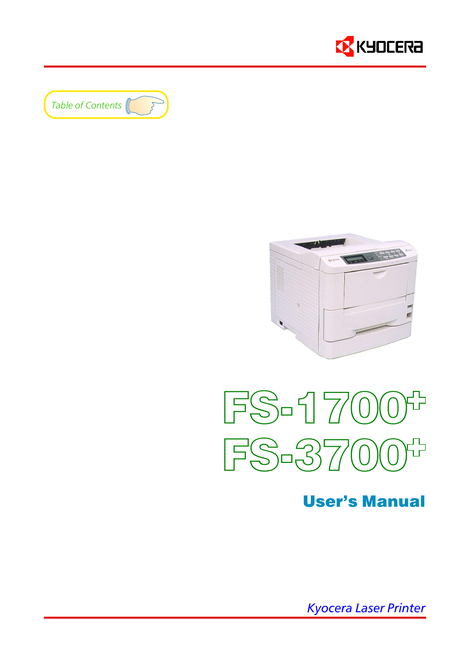 Kyocera FS-1700 User Manual | 154 pages