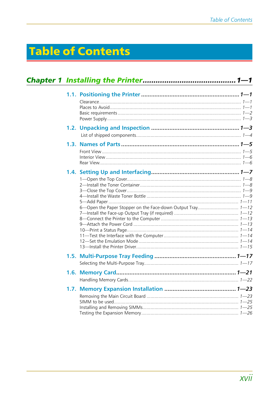 Kyocera FS-1700 User Manual | Page 18 / 154