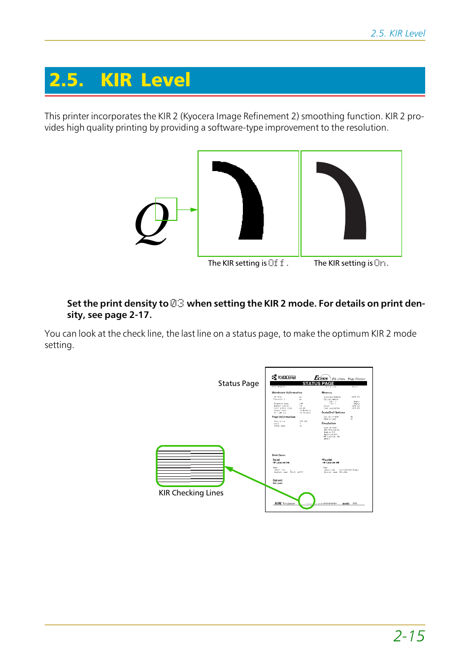 Kir level | Kyocera FS-1700 User Manual | Page 62 / 154