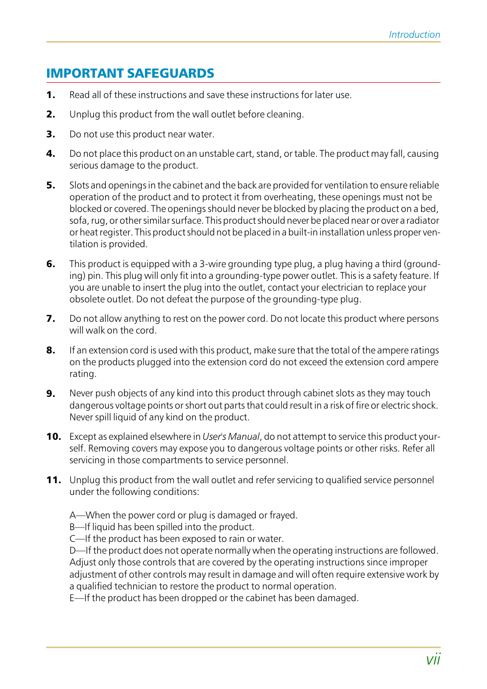 Important safeguards | Kyocera FS-1700 User Manual | Page 8 / 154
