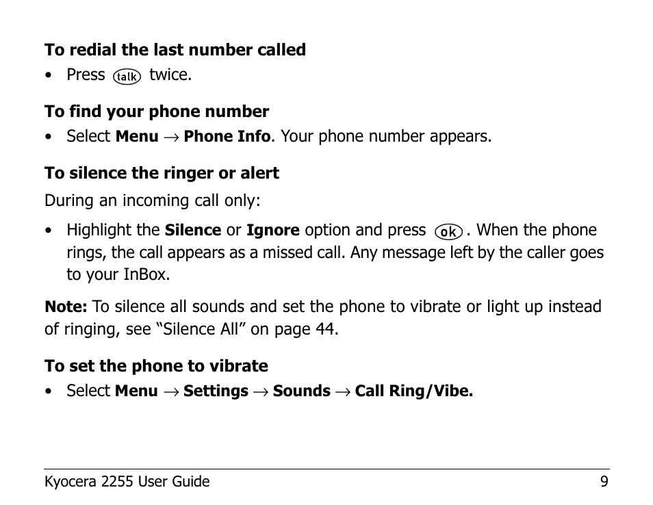Kyocera 2255 User Manual | Page 23 / 110