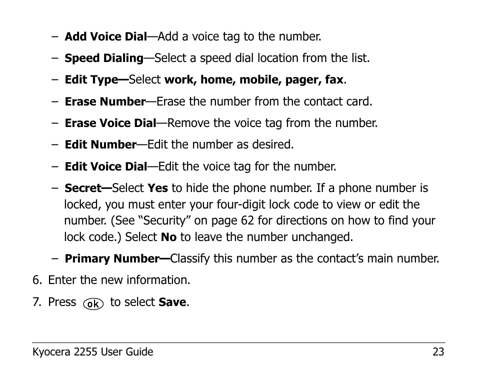 Kyocera 2255 User Manual | Page 37 / 110