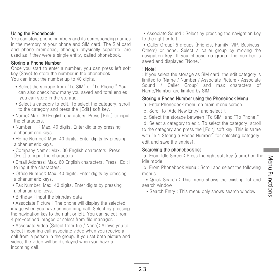 Enu unc tions | Kyocera E3500 User Manual | Page 25 / 60
