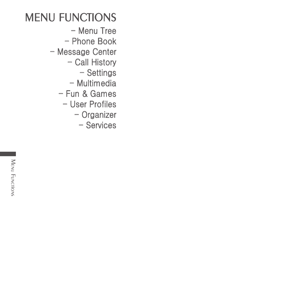 Menu functions | Kyocera E3500 User Manual | Page 26 / 60