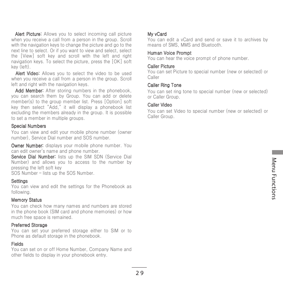 Enu unc tions | Kyocera E3500 User Manual | Page 31 / 60