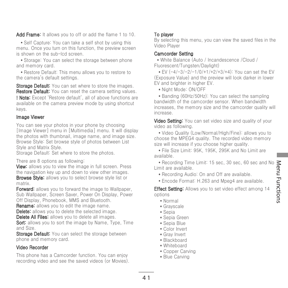 Enu unc tions | Kyocera E3500 User Manual | Page 43 / 60