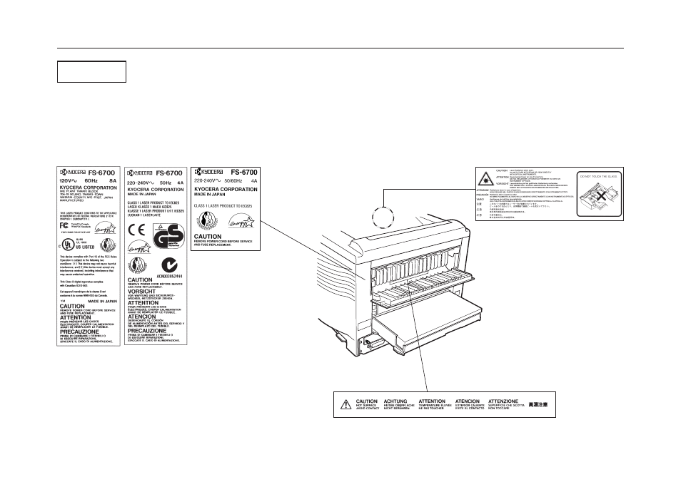 Viii, Caution | Kyocera FS-6700 User Manual | Page 9 / 224