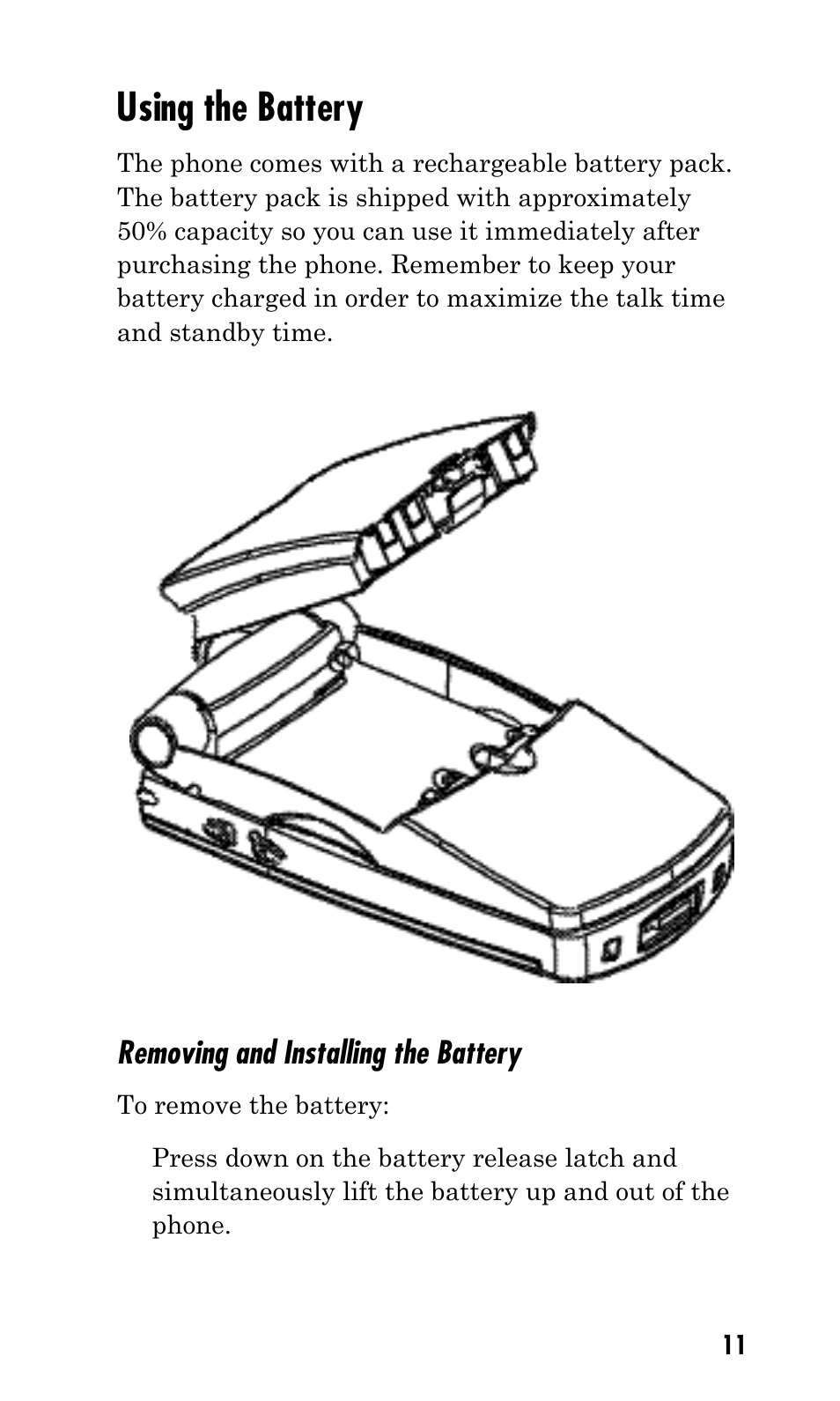 Using the battery | Kyocera Q Phone User Manual | Page 11 / 60