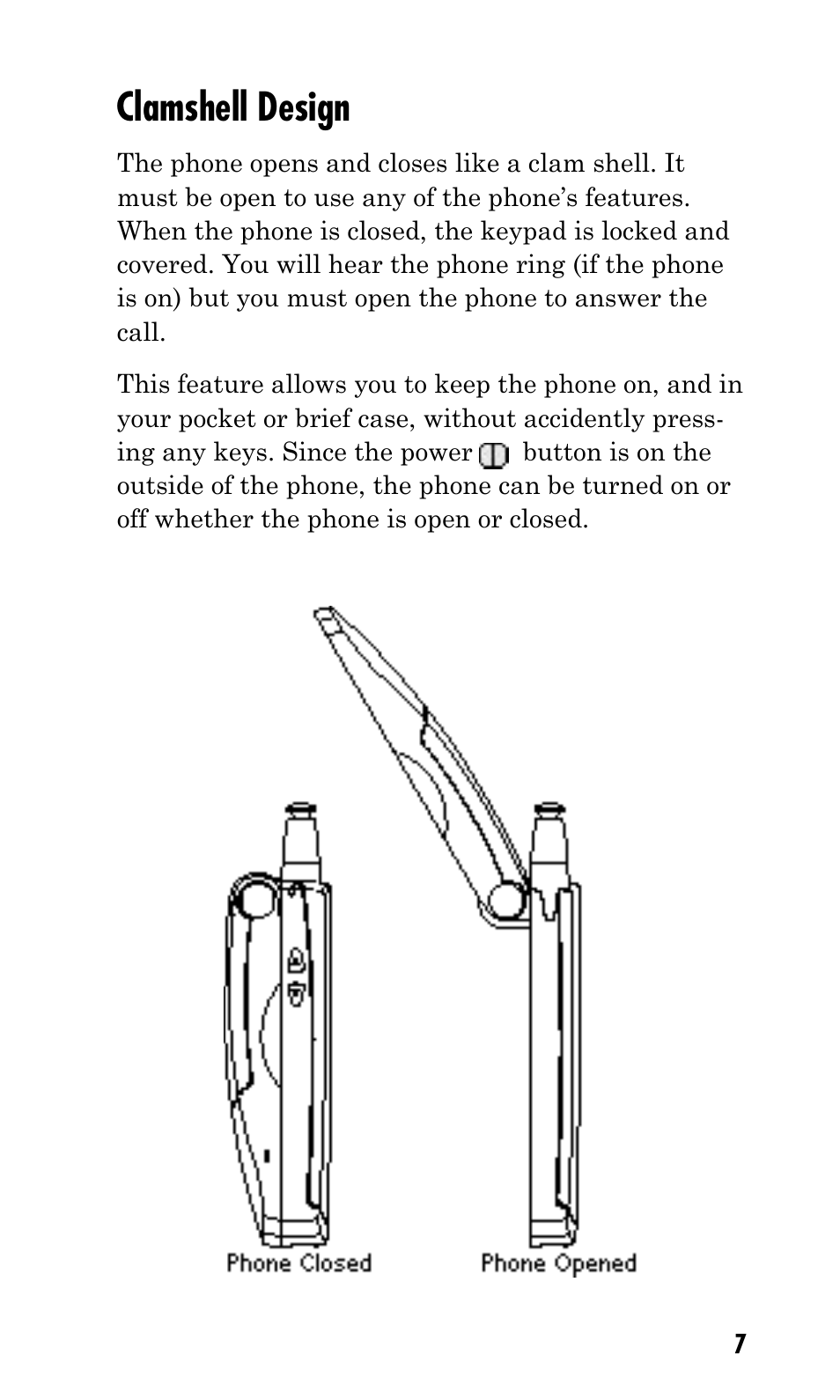 Clamshell design | Kyocera Q Phone User Manual | Page 7 / 60