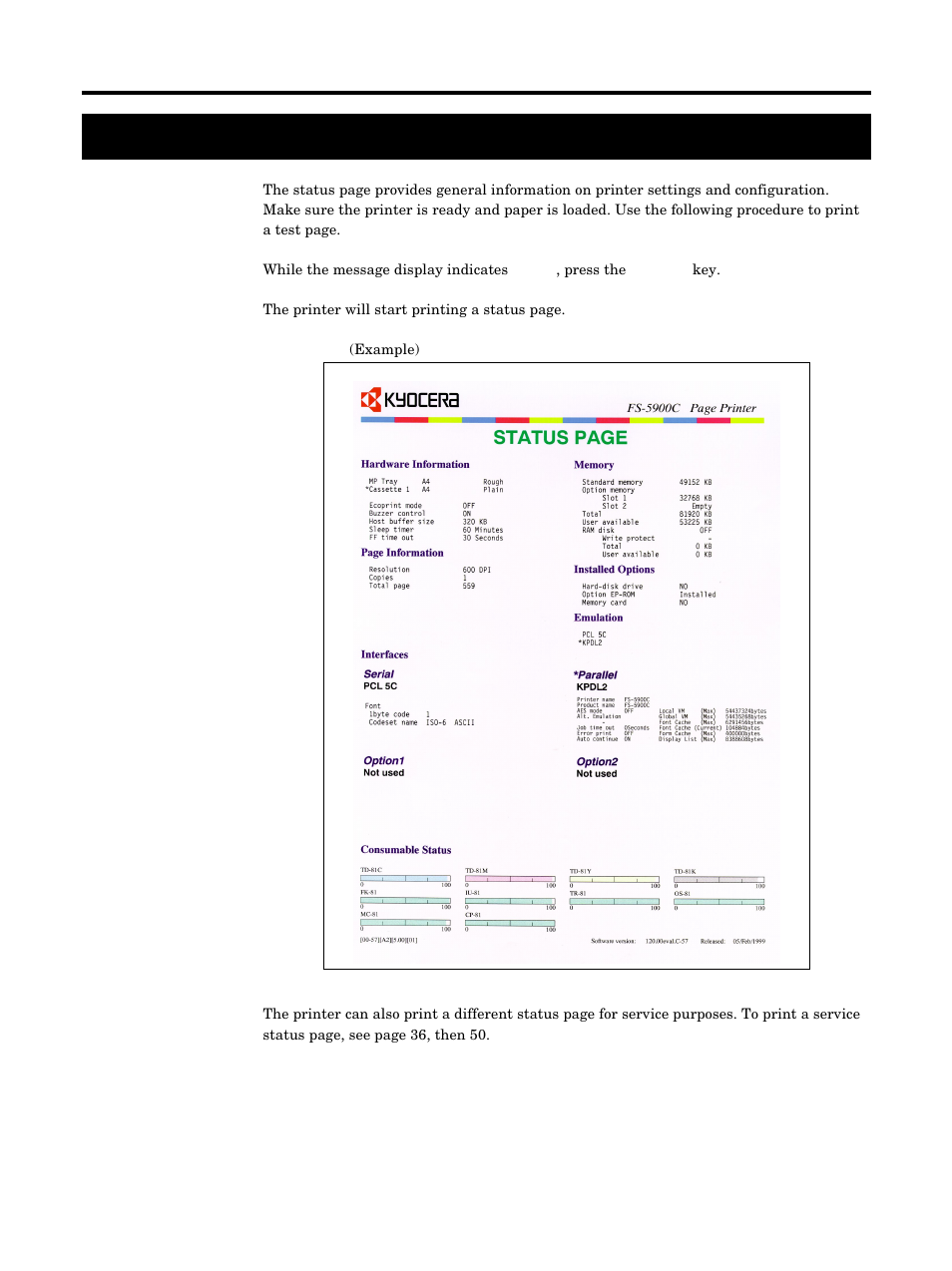 Setup | Kyocera FS-5900C User Manual | Page 39 / 132