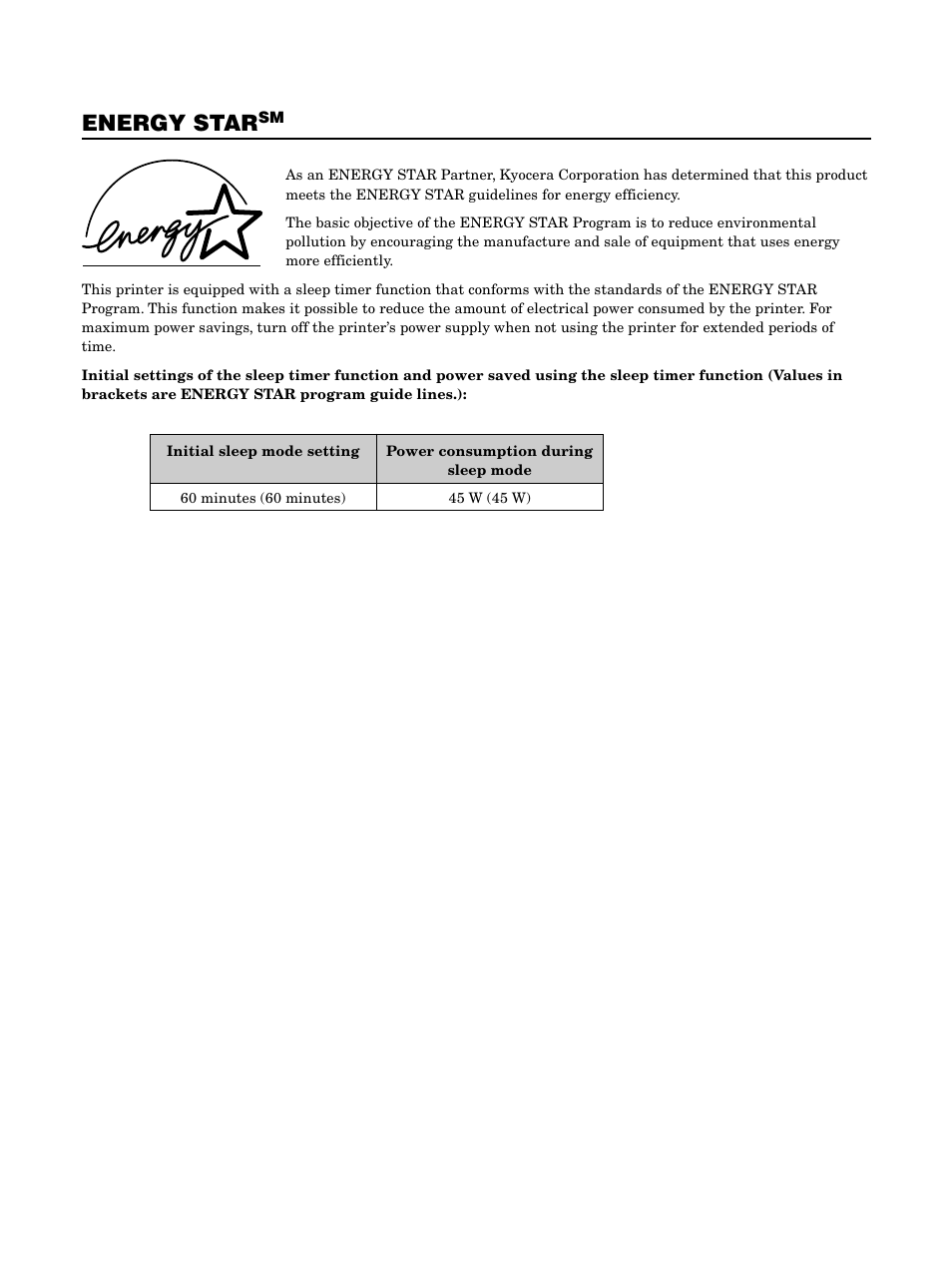Energy star | Kyocera FS-5900C User Manual | Page 7 / 132