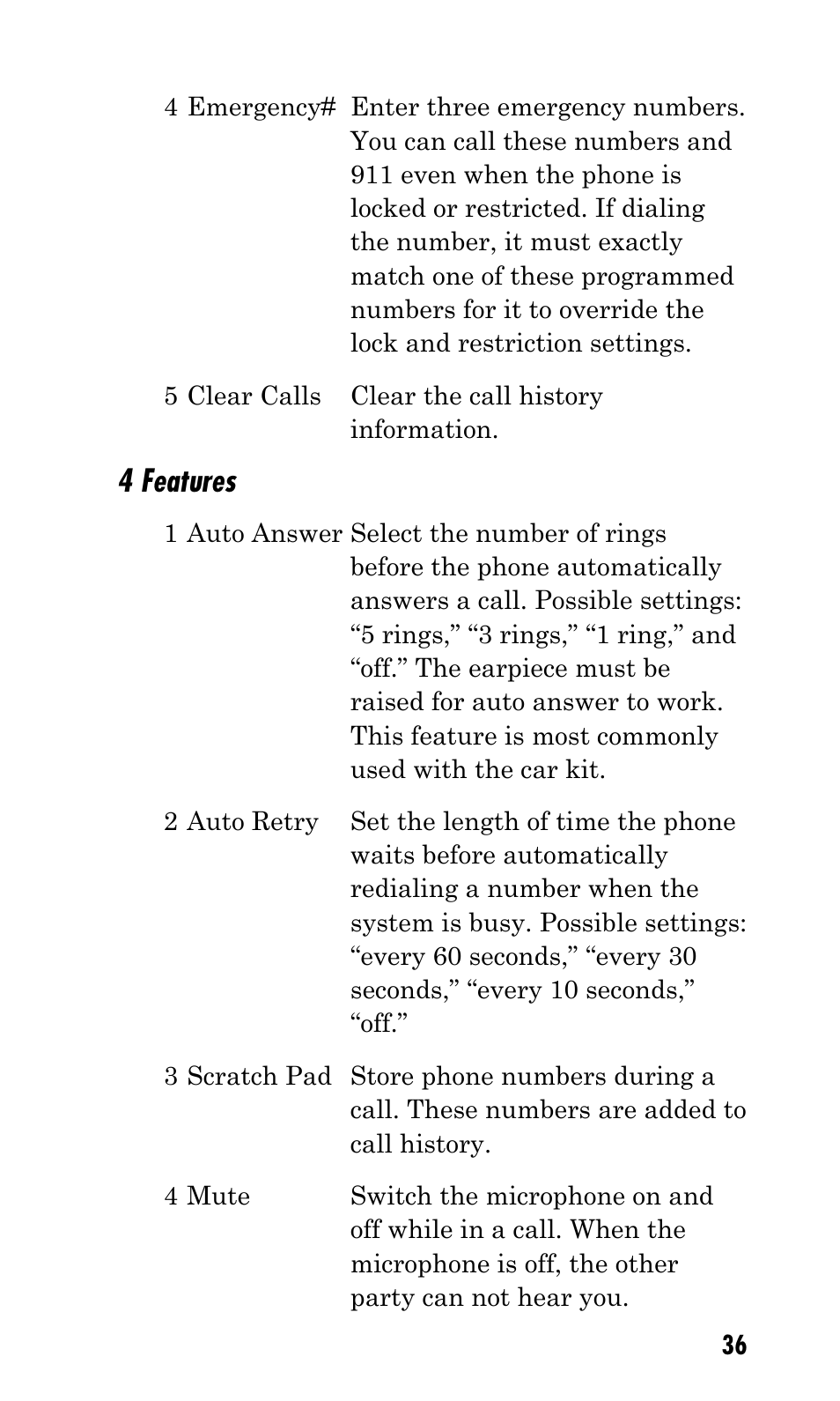 4 features | Kyocera Mita FS-1900 User Manual | Page 36 / 60