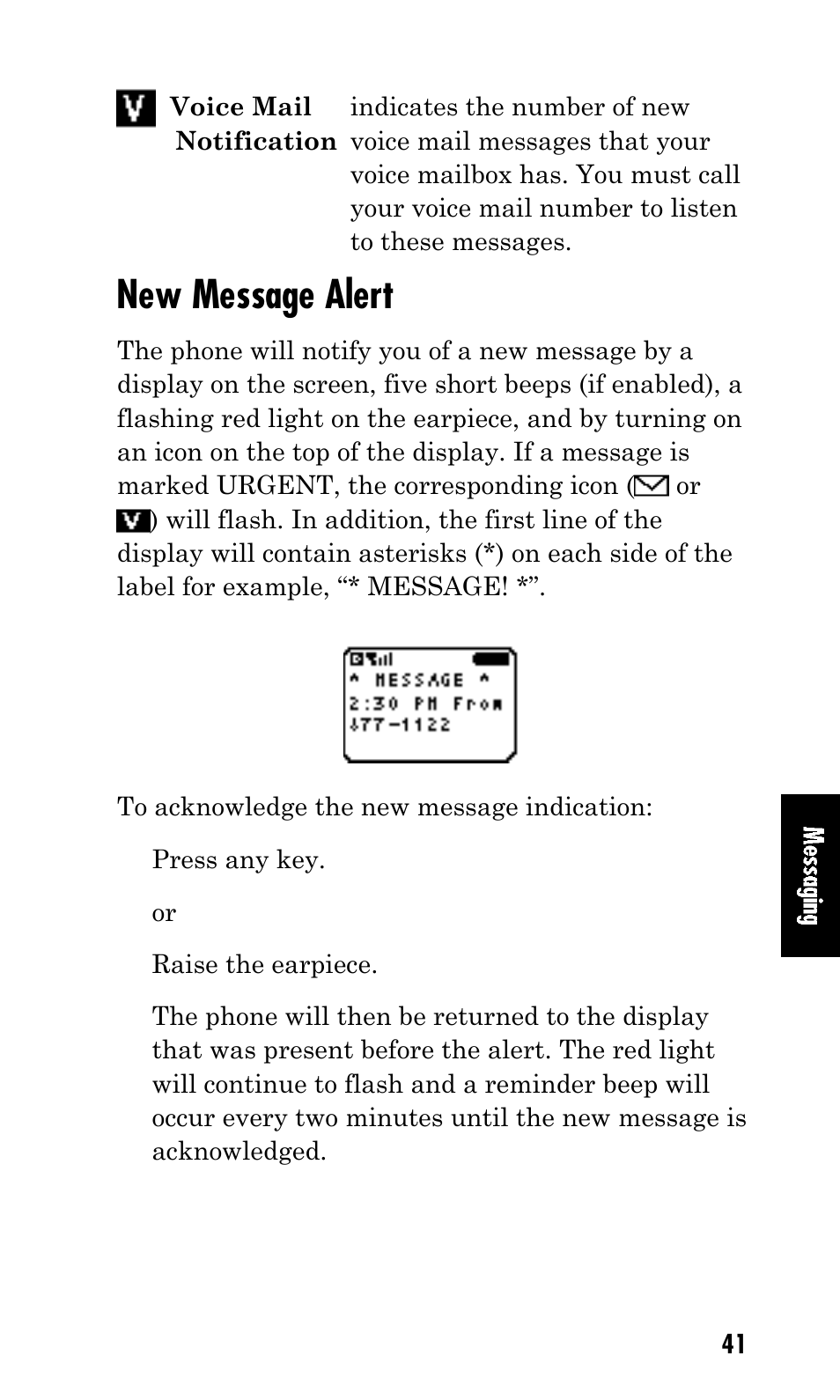 New message alert | Kyocera Mita FS-1900 User Manual | Page 41 / 60