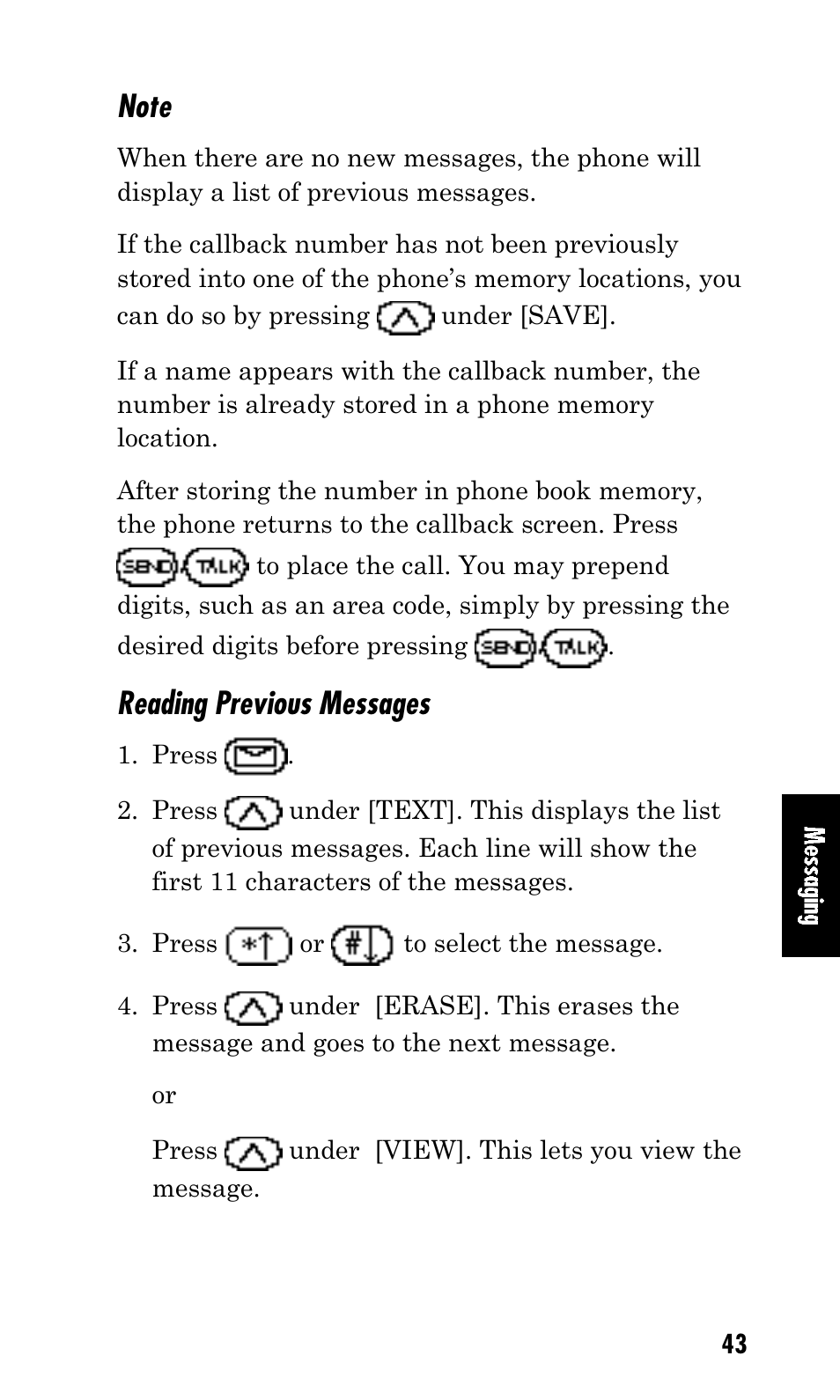 Reading previous messages | Kyocera Mita FS-1900 User Manual | Page 43 / 60