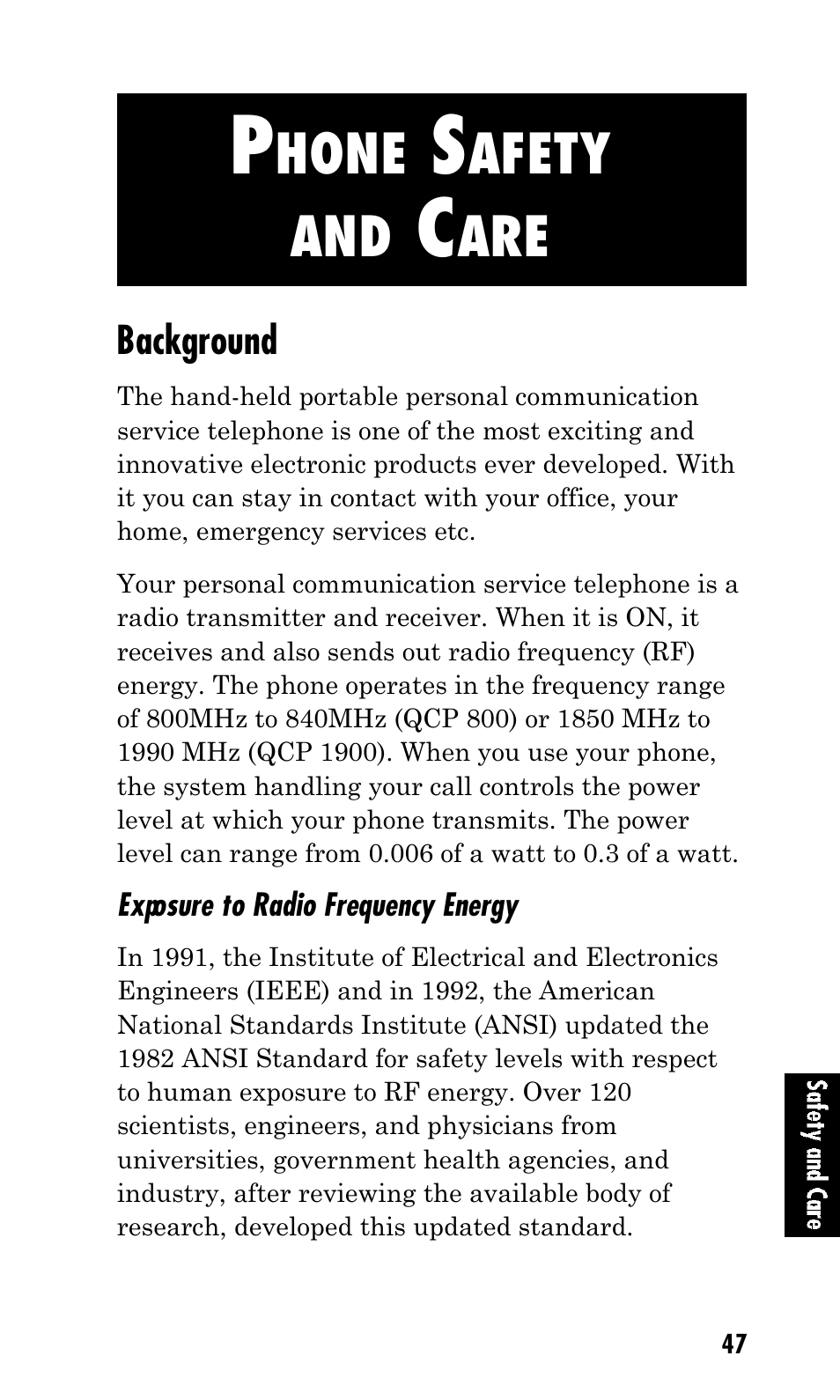 Hone, Afety and | Kyocera Mita FS-1900 User Manual | Page 47 / 60