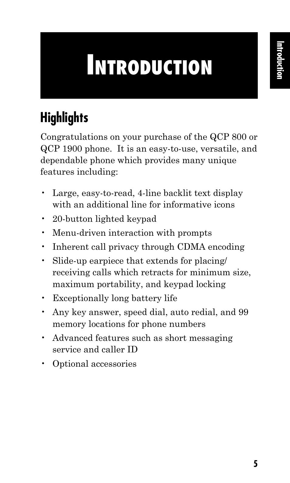 Ntroduction, Highlights | Kyocera Mita FS-1900 User Manual | Page 5 / 60