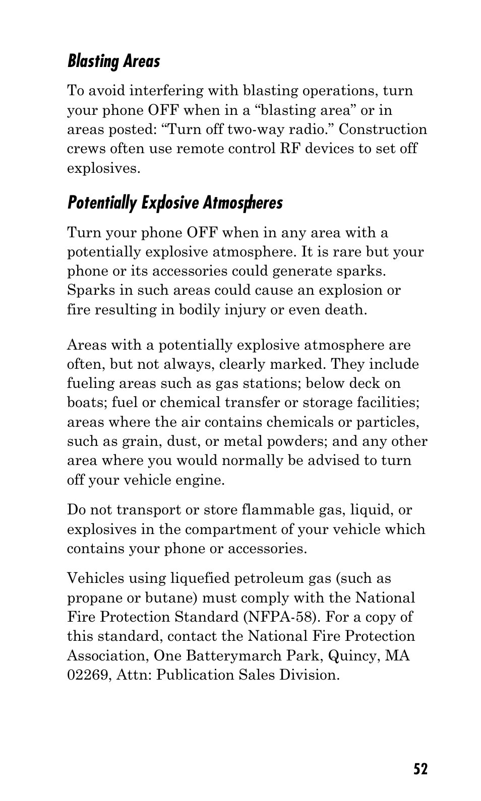 Blasting areas, Potentially explosive atmospheres | Kyocera Mita FS-1900 User Manual | Page 52 / 60