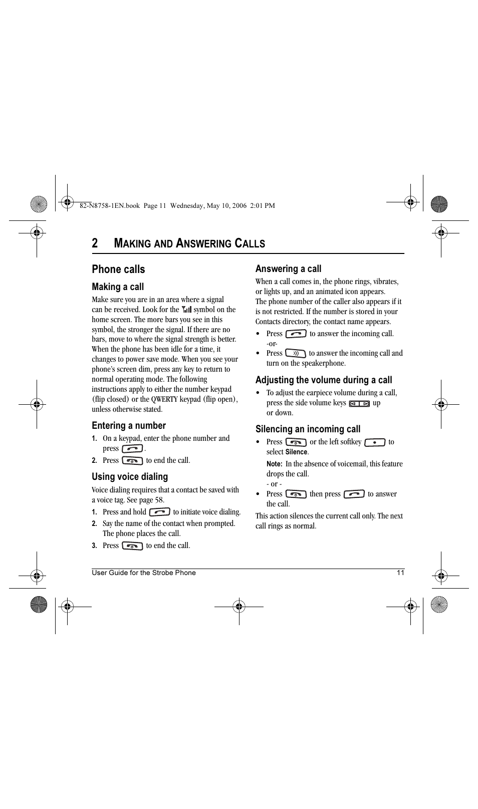Phone calls | Kyocera Strobe K612b User Manual | Page 19 / 80