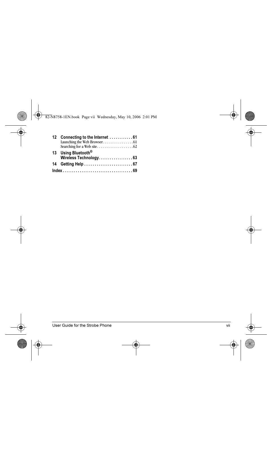 Kyocera Strobe K612b User Manual | Page 7 / 80