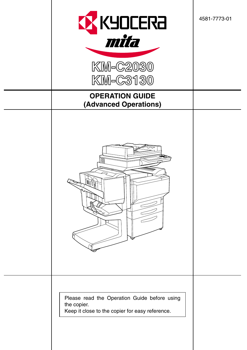 Kyocera KM-C3130 User Manual | 75 pages